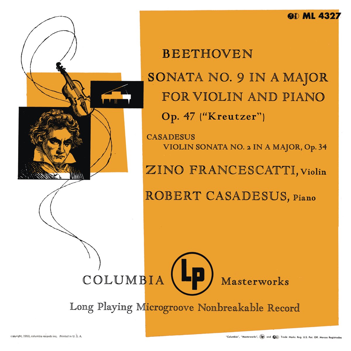 Beethoven Casadesus Violin Sonatas Remastered By Zino