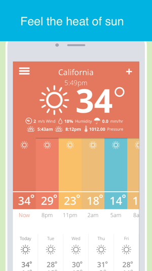 ‎Weather glance - accurate & beautiful forecast with widget Screenshot
