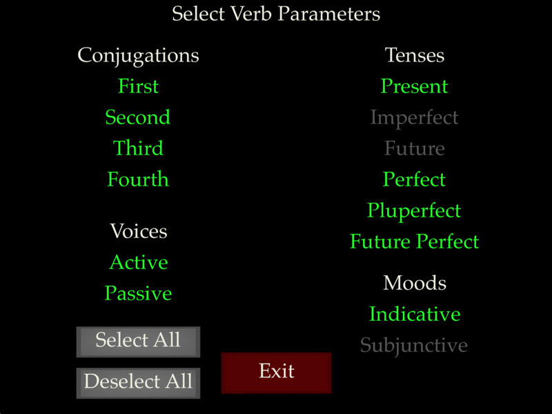 latin conjugations