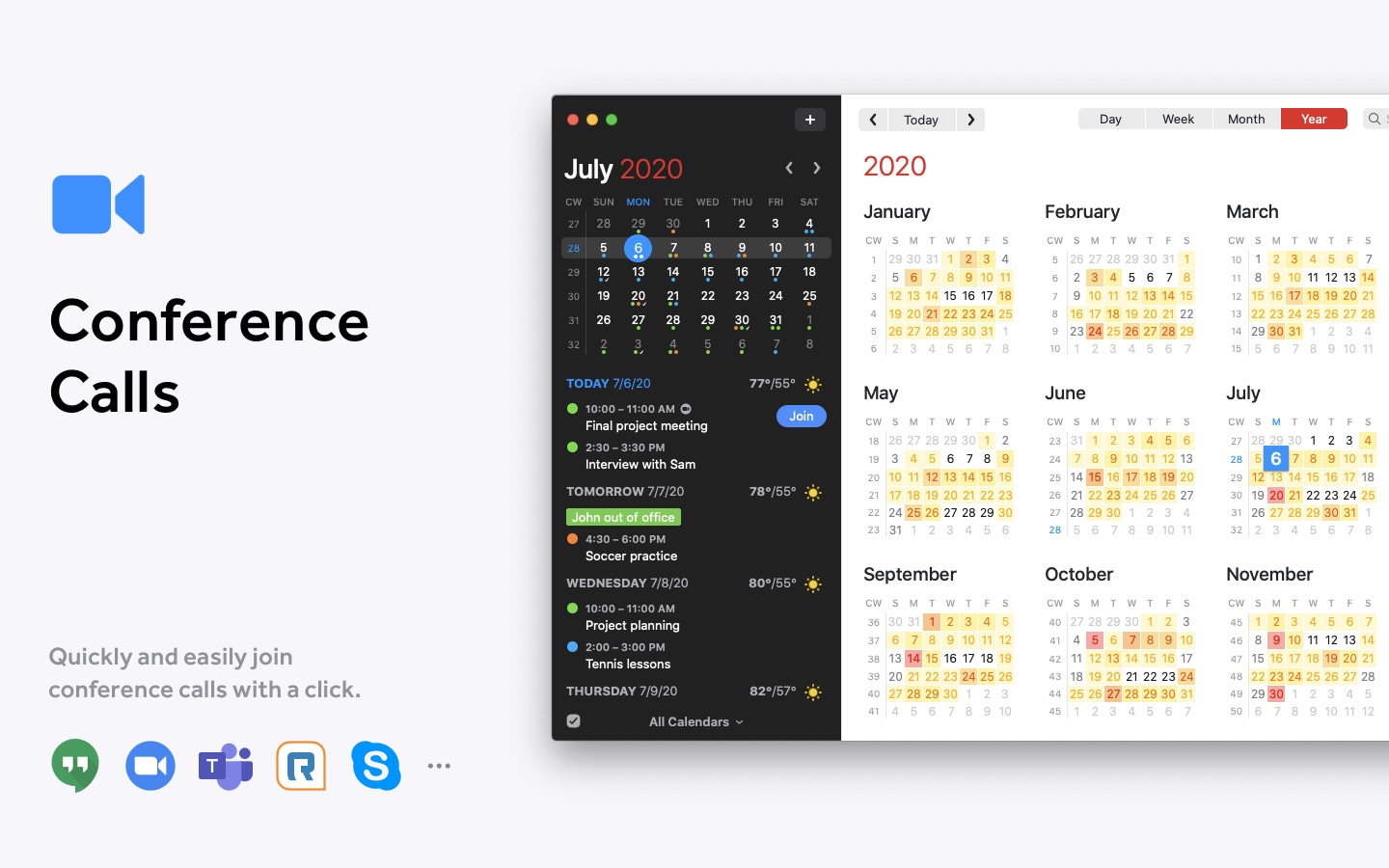 Screenshot do app Fantastical - Calendar & Tasks