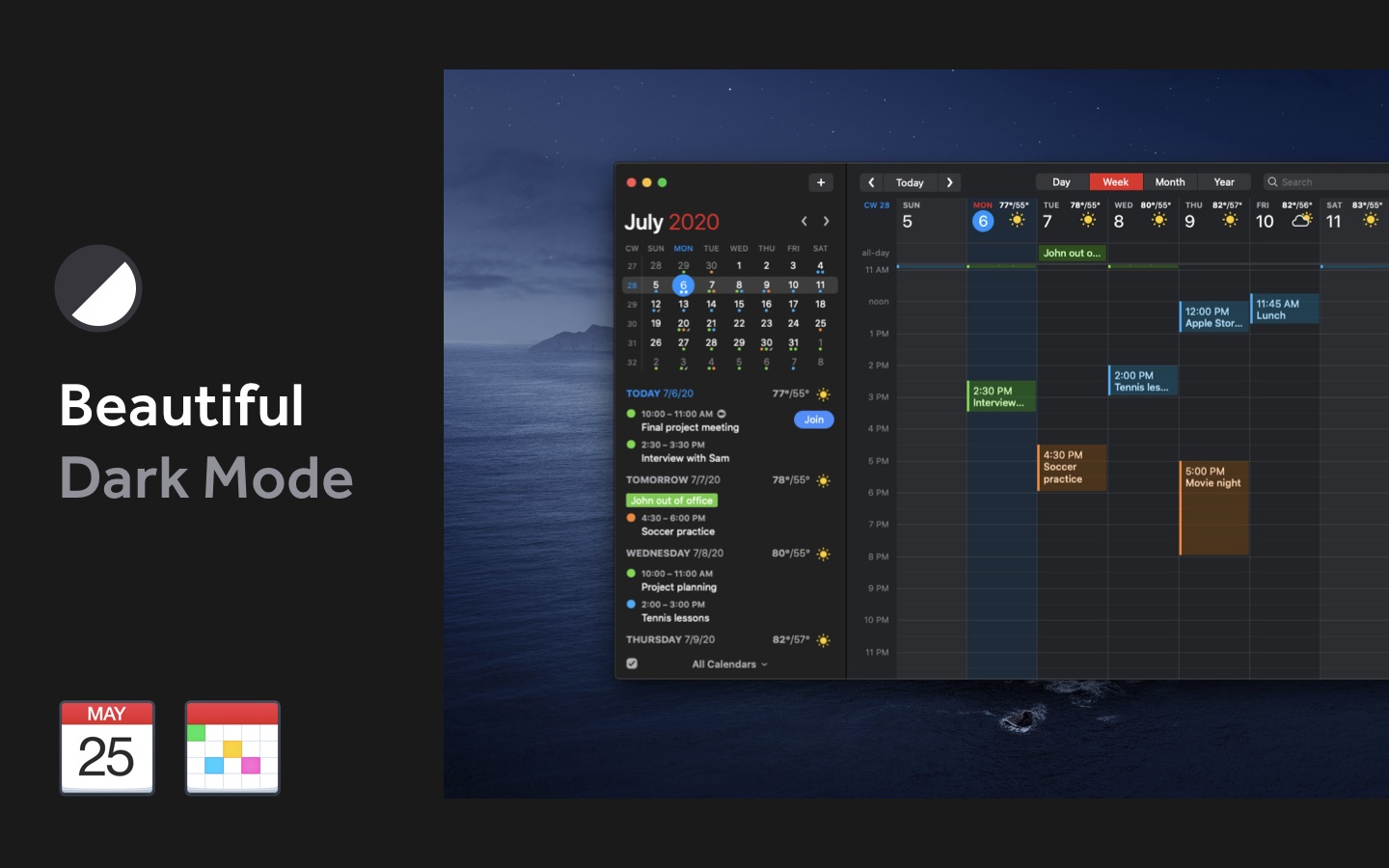 Screenshot do app Fantastical - Calendar & Tasks