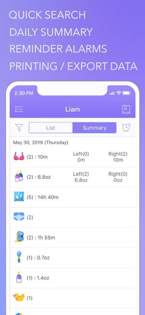 ‎Awesome Baby Tracker Premium Screenshot