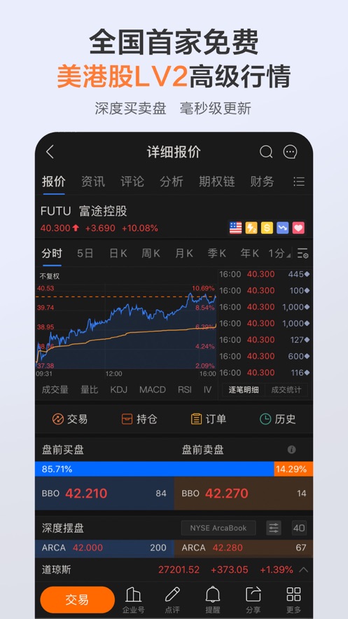 富途牛牛-港美股交易平台 app 截图