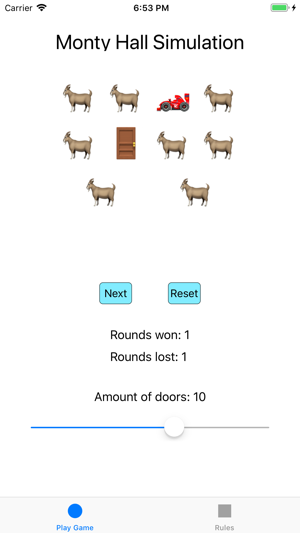 60app store 上的"monty hall 2"