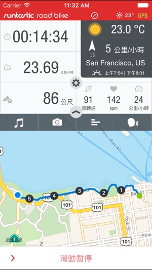 Runtastic 專業版公路單車: 完整紀錄騎腳踏車活動 Screenshot