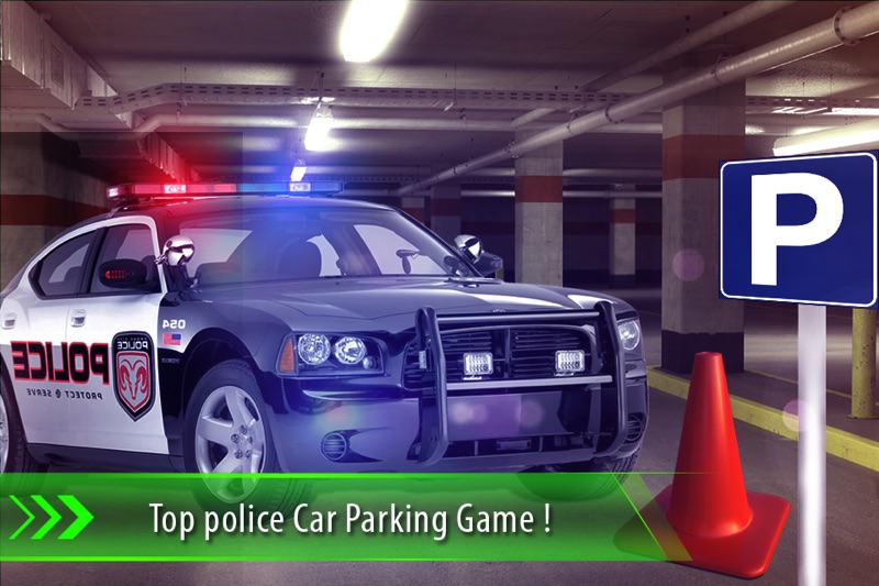 city trafic police car drive & parking -las vegas