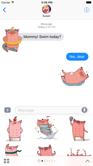 Cute Pig - Stickers for iMessage Screenshot