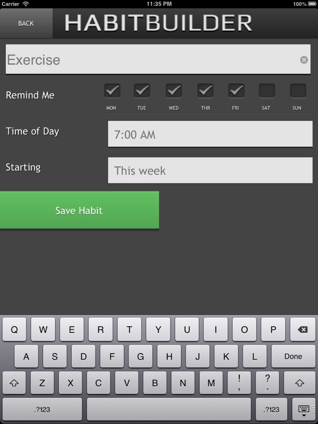 ‎Habit Builder - Positive Habits Screenshot