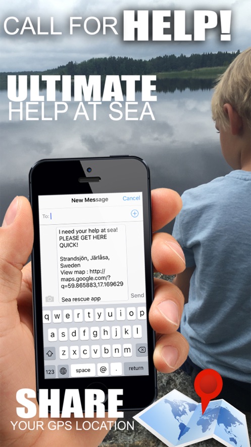 sea rescue - call for help at sea with your gps location