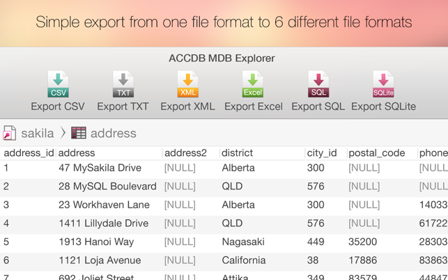 ‎ACCDB MDB Explorer - Open, view & export Access files Screenshot