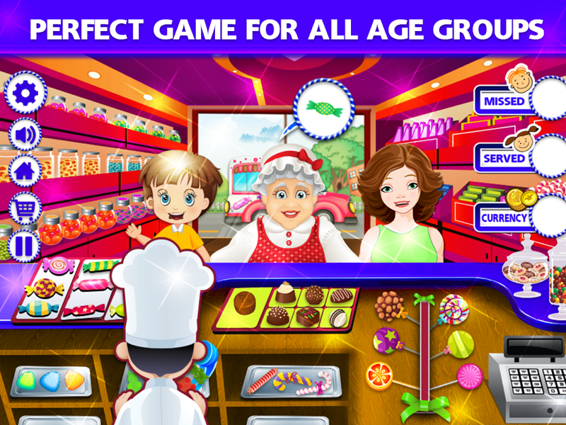 kids candy shop - free sweet store & dessert food