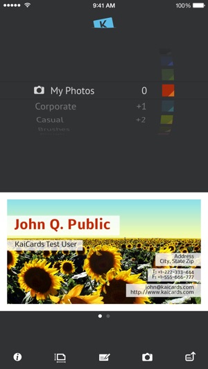 ‎KaiCards Pro - business card maker Screenshot