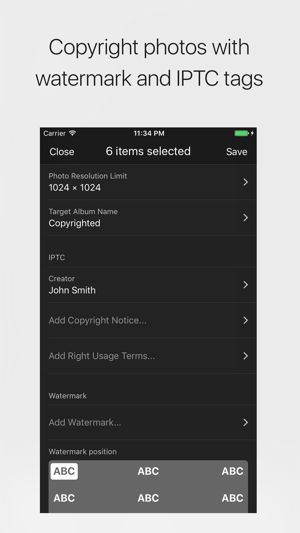 ‎StampIt - add watermark and copyright to photos Screenshot