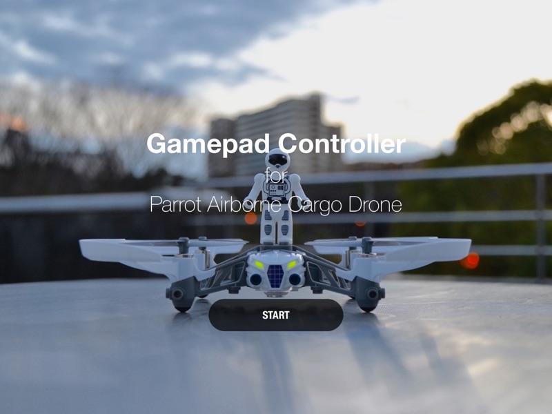 gamepad controller for airborne cargo drone - ipad