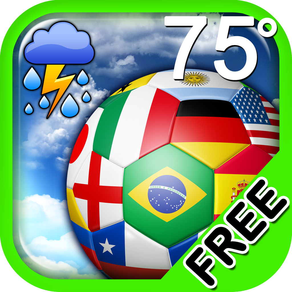 Brazil World Weather Free - Update with Time Date and Temperature icon