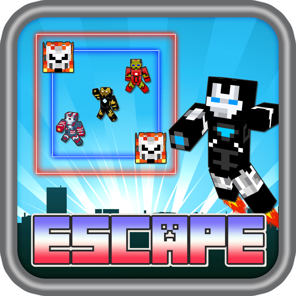 Iron Blocks 3D Hero Escape - Man & Boy Block World icon