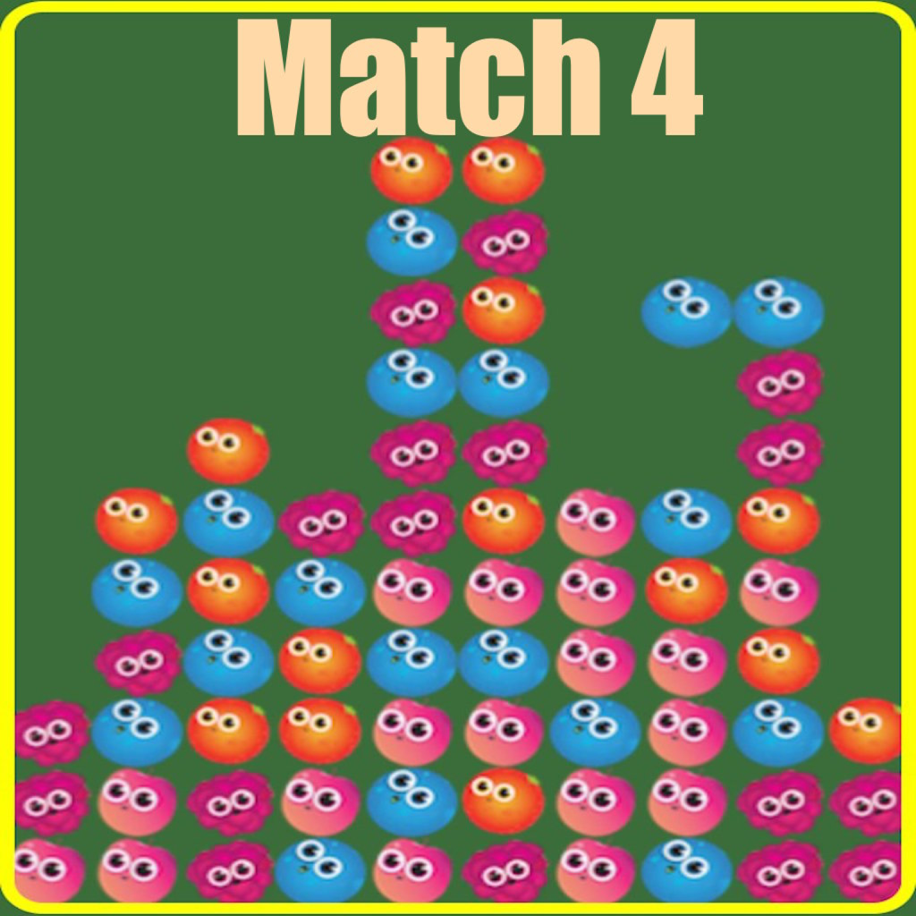 Match Four-Free Fruits Connect Game