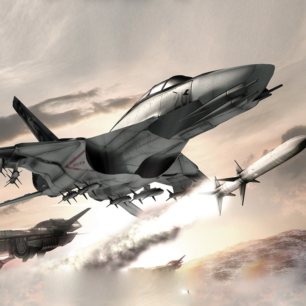 Jet Fighter over Desert - Air Combat to Save Your Country