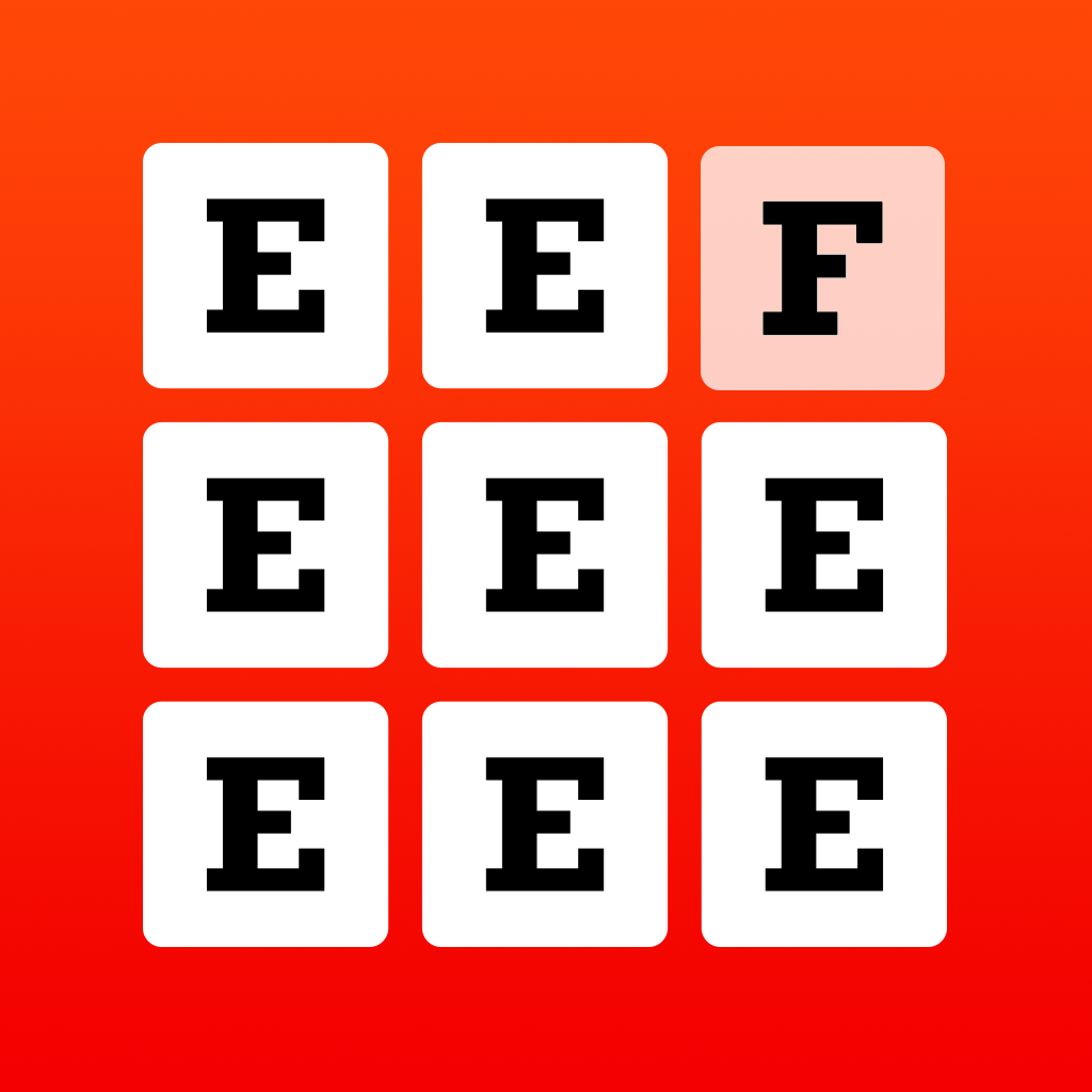 Impossible Spotter ~ amazing eye test game, just spot the different letter or shade! iOS App