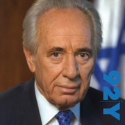 Shimon Peres and Michael Bar-Zohar at the 92nd Street Y