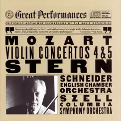Mozart: Violin Concertos Nos. 4 & 5 by Alexander Schneider, Columbia Symphony Orchestra, English Chamber Orchestra, George Szell & Isaac Stern album reviews, ratings, credits