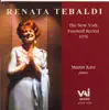 Renata Tebaldi: The New York Farewell Recital 1976 (Live Recording) album lyrics, reviews, download