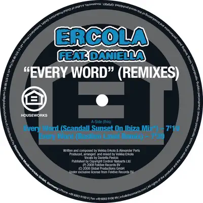 Every Word (The Remixes) - EP - Ercola