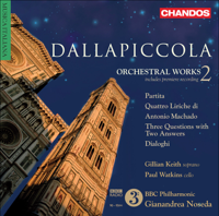 Gillian Keith, BBC Philharmonic Orchestra, Gianandrea Noseda & Paul Watkins - Dallapiccola, L.: Orchestral Works, Vol. 2 artwork