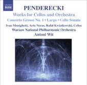Penderecki: Concerto Grosso No. 1 for 3 Cellos, Largo, Sonata for Cello and Orchestra artwork
