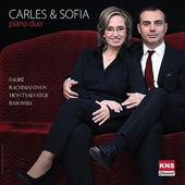 Carles & Sofia piano duo. Fauré. Rachmaninov. Montsalvatge. Basomba artwork