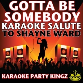 Gotta Be Somebody Karaoke Salute To Shayne Ward Single By