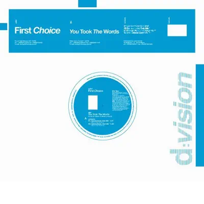 You Took The Words - Single - First Choice