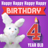 Happy Happy Happy Happy Birthday (4 Years Old) - Hoppa The Happy Bunny