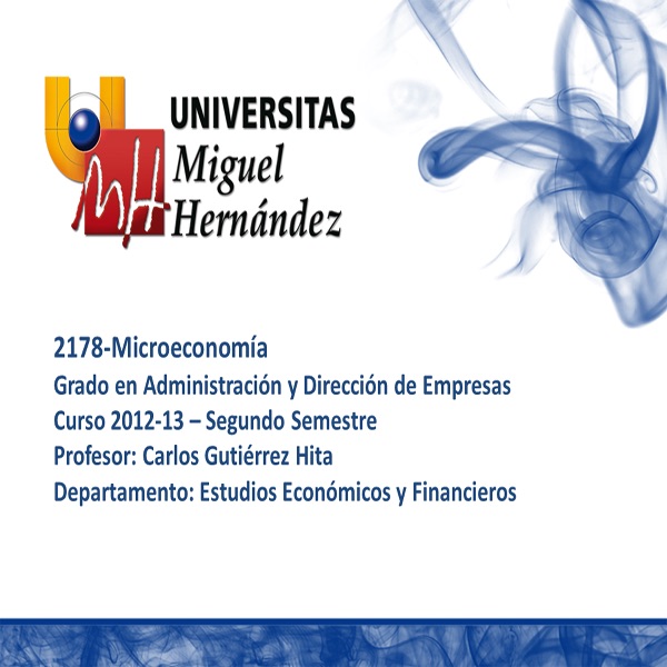 Microeconomía (umh2178) Curso 2012 - 2013 cover