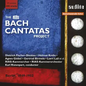 Bach: Cantatas (RIAS Studio Recordings from Berlin, 1949-1952) by Johanna Behrend, Edith Berger-Krebs, Gertrud Birmele, Marie-Luise Denicke, Agnes Giebel, Gerda Lammers, Lilo Rolwes, Gunthild Weber, Lorri Lail, Ingrid Lorenzen, Annelies Westen, Charlotte Wolf-Matthaus, Helmut Krebs, Dietrich Fischer-Dieskau, Walter Hauck, Gerhard Niese, RIAS Knabenchor, RIAS Kammerchor, RIAS Kammerorchester & Karl Ristenpart album reviews, ratings, credits