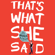 Altman Mara Altman - That's What She Said (Unabridged)