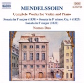 Mendelssohn: Complete Works for Violin and Piano artwork