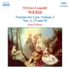 Weiss: Sonatas For Lute, Volume 3 album lyrics, reviews, download