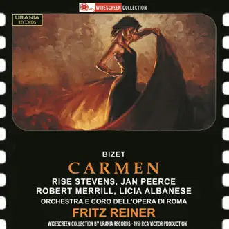 Bizet: Carmen, WD 31 by Risë Stevens, Margaret Roggero, Hugh Thompson, Coro del Teatro dell'Opera di Roma, Orchestra of the Rome Opera House, Jan Peerce, Fritz Reiner, Licia Albanese, George Cehanovsky, Alessio De Paolis, Osie Hawkins, Paula Lenchner & Robert Merrill album reviews, ratings, credits