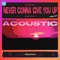 Never Gonna Give You Up (Acoustic Version) artwork