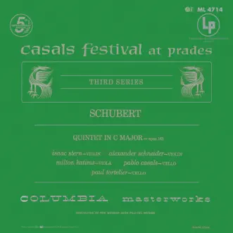 Schubert: String Quintet in C Major, Op. 161 by Isaac Stern, Alexander Schneider, Milton Katims, Pablo Casals & Paul Tortelier album reviews, ratings, credits