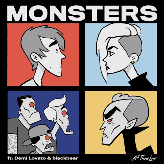 Cover artwork for Monsters (feat. Demi Lovato and blackbear)