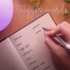 Writing Trigger Words in a Beautiful Journal