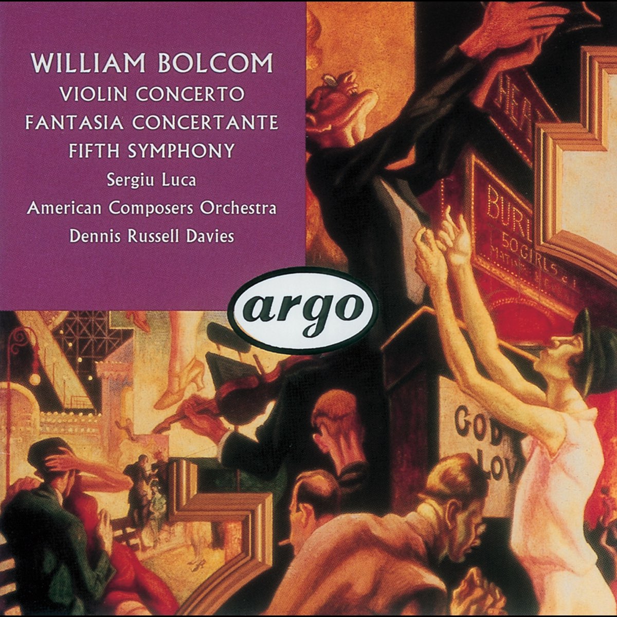 ‎Bolcom: Violin Concerto, Symphony No. 5 & Fantasia Concertante by ...