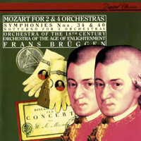 Frans Brüggen, Orchestra of the Age of Enlightenment & Orchestra of the 18th Century - Mozart: Symphonies Nos. 34 & 40; Notturno for 4 Orchestras artwork