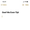 Geef Me Even Tijd - Single