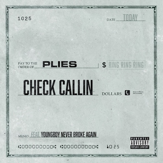 Cover artwork for Check Callin (feat. YoungBoy Never Broke Again)
