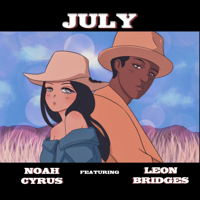 Noah Cyrus & Leon Bridges - July artwork