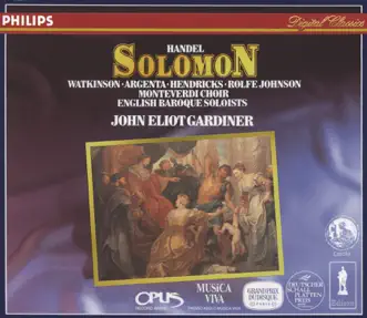 Handel: Solomon by Anthony Rolfe Johnson, Barbara Hendricks, Carolyn Watkinson, English Baroque Soloists, John Eliot Gardiner, Monteverdi Choir & Nancy Argenta album reviews, ratings, credits