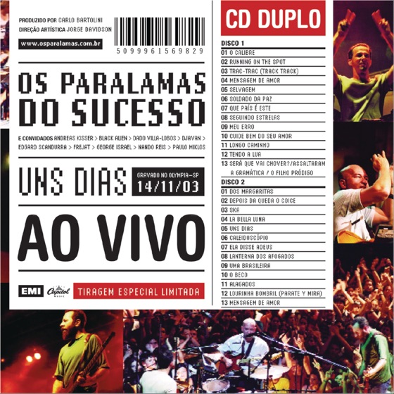 Cover artwork for Uns Dias (feat. Roberto Frejat)
